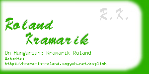 roland kramarik business card